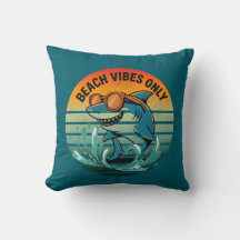 Cool Retro Shark met zonnebril – Beach Vibes Only