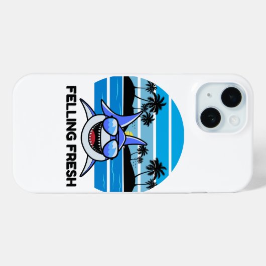 Cool Retro Shark met zonnebril Case-Mate iPhone Case (Achterkant (horizontaal))