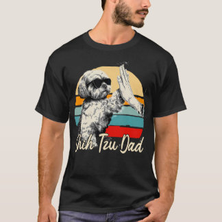 Cool Retro Shih Tzu Vader Grappige Vintage Hond T-shirt