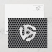 COOL Retro Silver Chrome, zoals 45 spacer DJ Briefkaart (Voorkant / Achterkant)