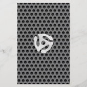 COOL Retro Silver Chrome, zoals 45 spacer DJ Briefpapier (Voorkant)