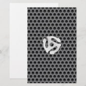 COOL Retro  Silver Chrome, zoals 45 spacer DJ Briefpapier (Voorkant / Achterkant)