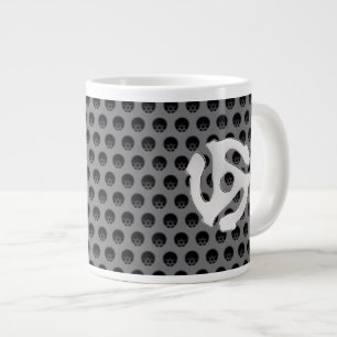 COOL Retro  Silver Chrome, zoals 45 spacer DJ Grote Koffiekop