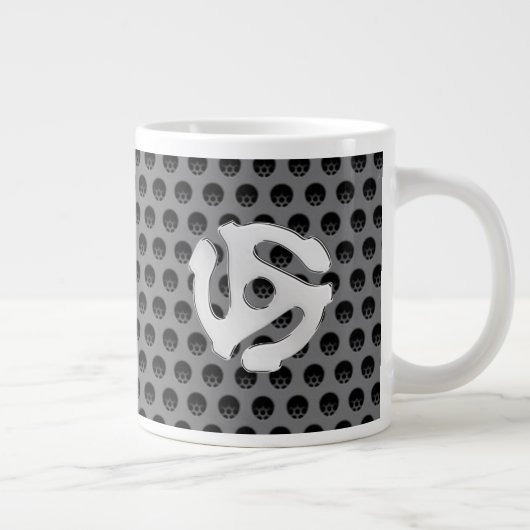 COOL Retro  Silver Chrome, zoals 45 spacer DJ Grote Koffiekop (Rechts)