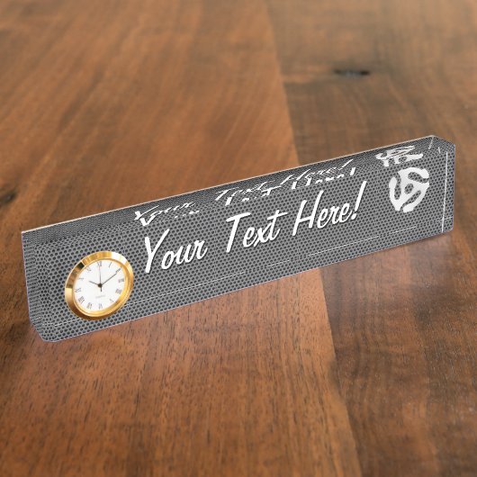 COOL Retro  Silver Chrome, zoals 45 spacer DJ Naambordje (Zijkant)