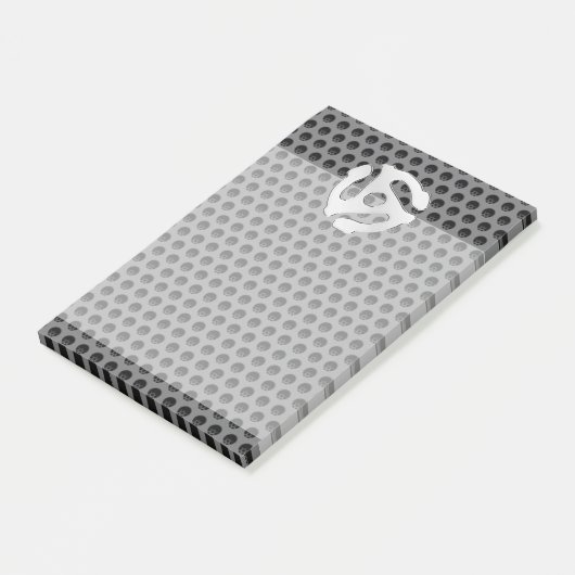 COOL Retro  Silver Chrome, zoals 45 spacer DJ Post-it® Notes (Schuin)