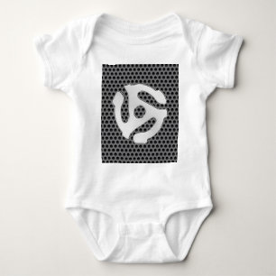 COOL Retro Silver Chrome, zoals 45 spacer DJ Romper