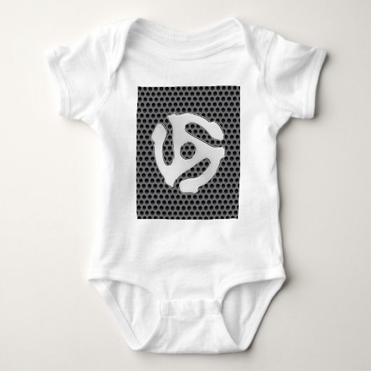 COOL Retro Silver Chrome, zoals 45 spacer DJ Romper (Voorkant)