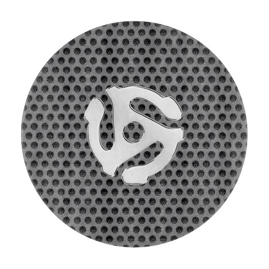 COOL Retro Silver Chrome, zoals 45 spacer DJ Snijplank (Voorkant)