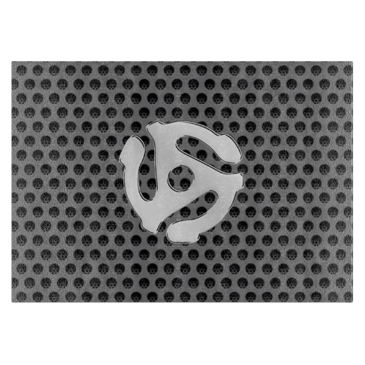 COOL Retro  Silver Chrome, zoals 45 spacer DJ Snijplank (Voorkant)