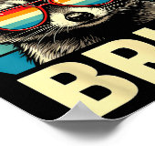 Cool Retro Six Seven Bruh Raccoon Sungles Meme 67  Poster (Hoek)