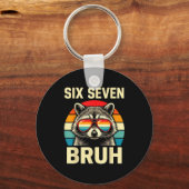Cool Retro Six Seven Bruh Raccoon Sungles Meme 67 Sleutelhanger (Voorkant)