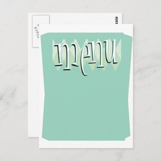 Cool retro stijl Blank menu sjabloon (Voorkant / Achterkant)