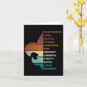 Cool Retro  stijl scouting wet Kaart (Gele Bloem)