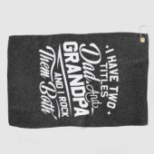 Cool Retro Style Gift voor nieuwe opa's Golfhanddoek (Horizontaal)