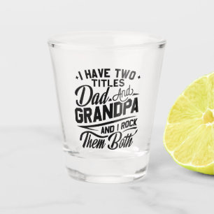 Cool Retro Style Gift voor nieuwe opa's Shot Glas