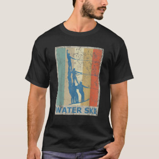 Cool Retro Style Water Skier Sport Te T-shirt