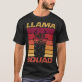 Cool Retro Sunglasses Llama  Llama Squad T-shirt (Voorkant)