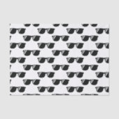 Cool Retro Sunglazen Afstudeerder Party Thema Tissuepapier (Voorkant)