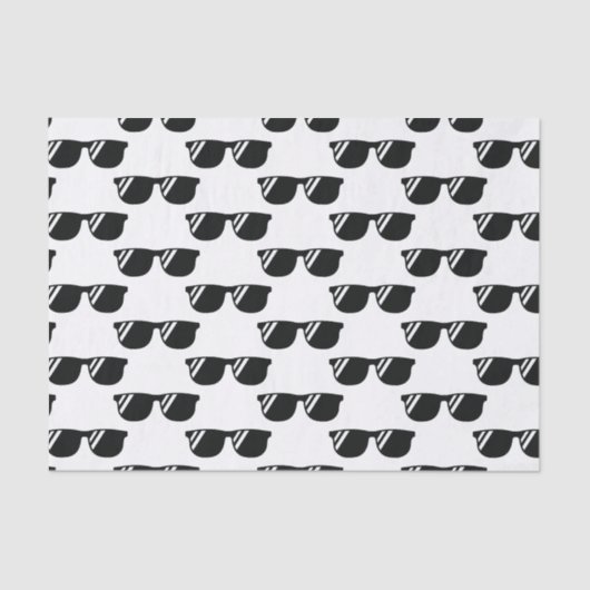 Cool Retro Sunglazen Afstudeerder Party Thema Tissuepapier (Voorkant)