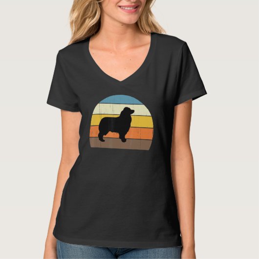 Cool Retro Sunset Australian Shepherds - Great Fun T-shirt (Voorkant)