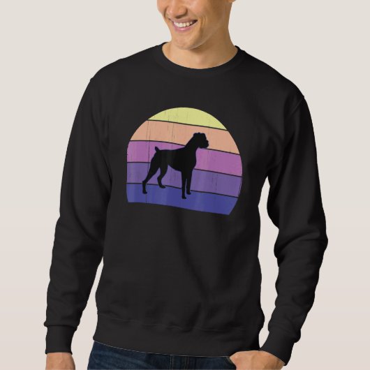 Cool Retro Sunset Boxers Great Boxer Owner Fun Trui (Voorkant)