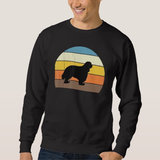 Cool Retro Sunset Cavalier King Charles Spanjels Trui (Voorkant)