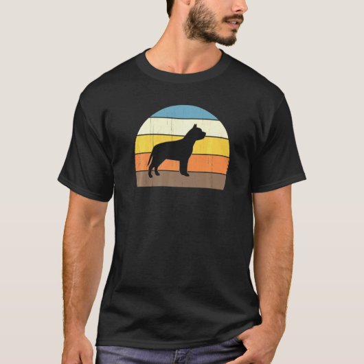 Cool Retro Sunset Pitbulls Geweldige Pitbull Eige T-shirt (Voorkant)