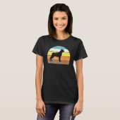 Cool Retro Sunset-rottweilers - Geweldige rottweil T-shirt (Voorkant volledig)