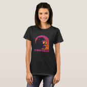 Cool Retro Sunset Zonnebril Chimpansee T-shirt (Voorkant volledig)