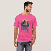 Cool Retro Sunset Zonnebril Gnome T-shirt (Voorkant volledig)
