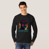 Cool Retro Sunset Zonnebril Leopard T-shirt (Voorkant volledig)