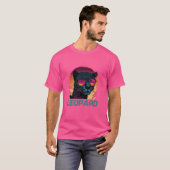 Cool Retro Sunset Zonnebril Leopard T-shirt (Voorkant volledig)