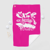 Cool Retro Surf Brooklyn Vrede Golfhanddoek (Insitu)