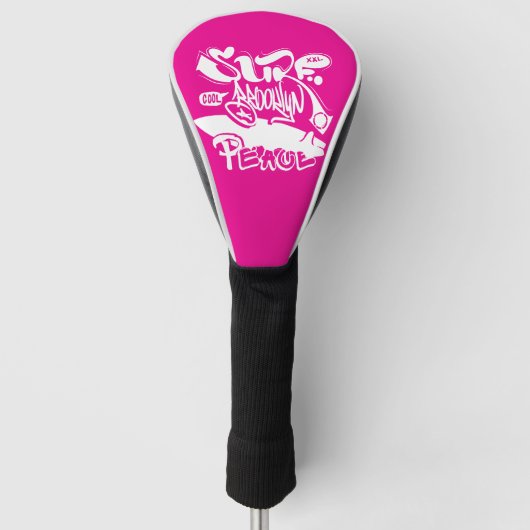 Cool Retro Surf Brooklyn Vrede Golfheadcover (Voorkant)
