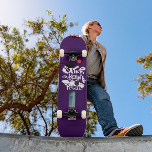 Cool Retro Surf Brooklyn Vrede Persoonlijk Skateboard (Buiten 1)