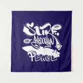 Cool Retro Surf Brooklyn Vrede Wandkleed (Voorkant)