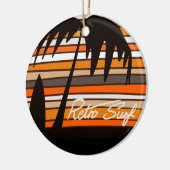 Cool Retro Surf Kerstversiering Keramisch Ornament (Links)