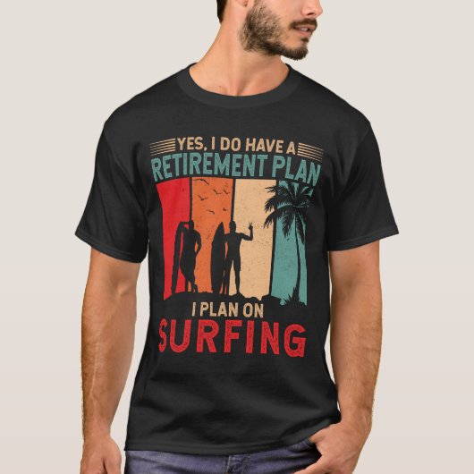 Cool Retro Surfer Surf Surfen T-shirt (Voorkant)