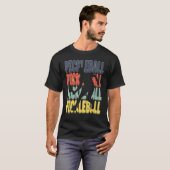 Cool Retro Tekst Silhouet Pickleball T-shirt (Voorkant volledig)
