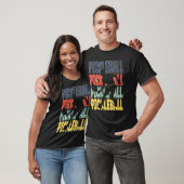 Cool Retro Tekst Silhouet Pickleball T-shirt (Unisex)