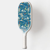 Cool Retro Tropische Hawaiian Surfer aangepaste te Pickleball Paddle (Links)