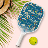 Cool Retro Tropische Hawaiian Surfer aangepaste te Pickleball Paddle