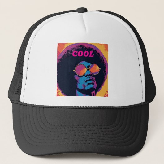 Cool/Retro Trucker Hat Pet (Voorkant)