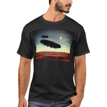 Cool Retro UFO Flying Saucer Mannen Black