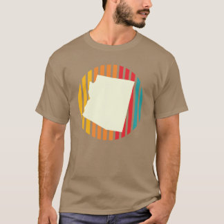Cool Retro Vintage Arizona Cirkel met een kaart va T-shirt
