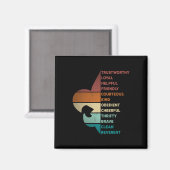 Cool Retro Vintage Style Scouting Law  Magneet (Voorkant / Achterkant)