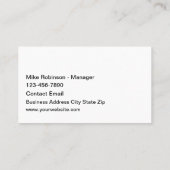 Cool Retro Vinyl Records Store Visitekaartje (Achterkant)