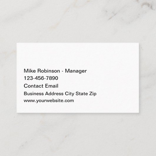 Cool Retro Vinyl Records Store Visitekaartje (Achterkant)