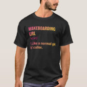 Cool Retro Wakeboarding Graphic For Wakeboard T-shirt (Voorkant)